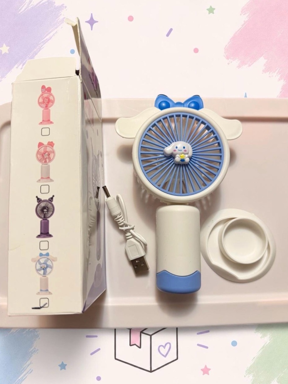 Cinnamoroll Handheld OR Desktop Fan | NIB | Charger Included